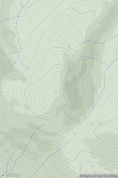 Thumbnail image for Foel Goch [Snowdonia] showing contour plot for surrounding peak